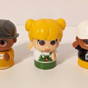 Mega Bloks 1st Builders People Figures John Deere CAT Fire Toddler Blocks Toy Se